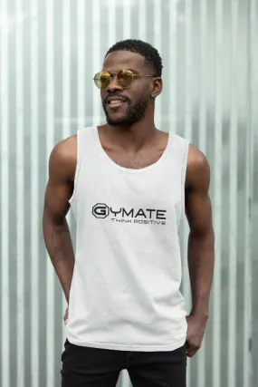 Mens Vest Tops Designer large logo [White]