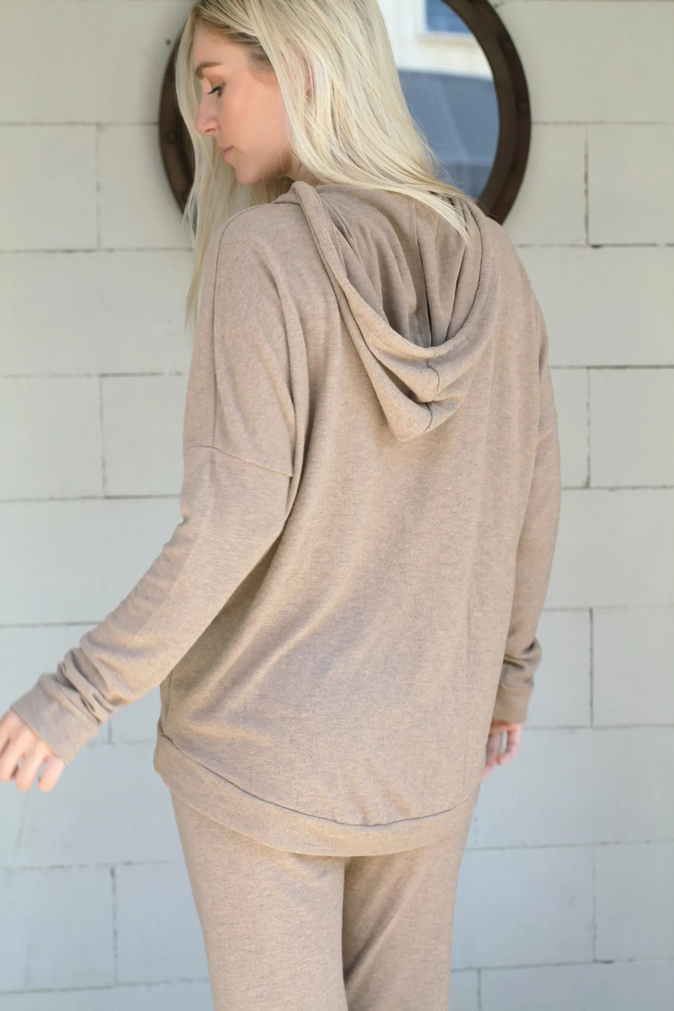 MG L/S Hoodie camel heather