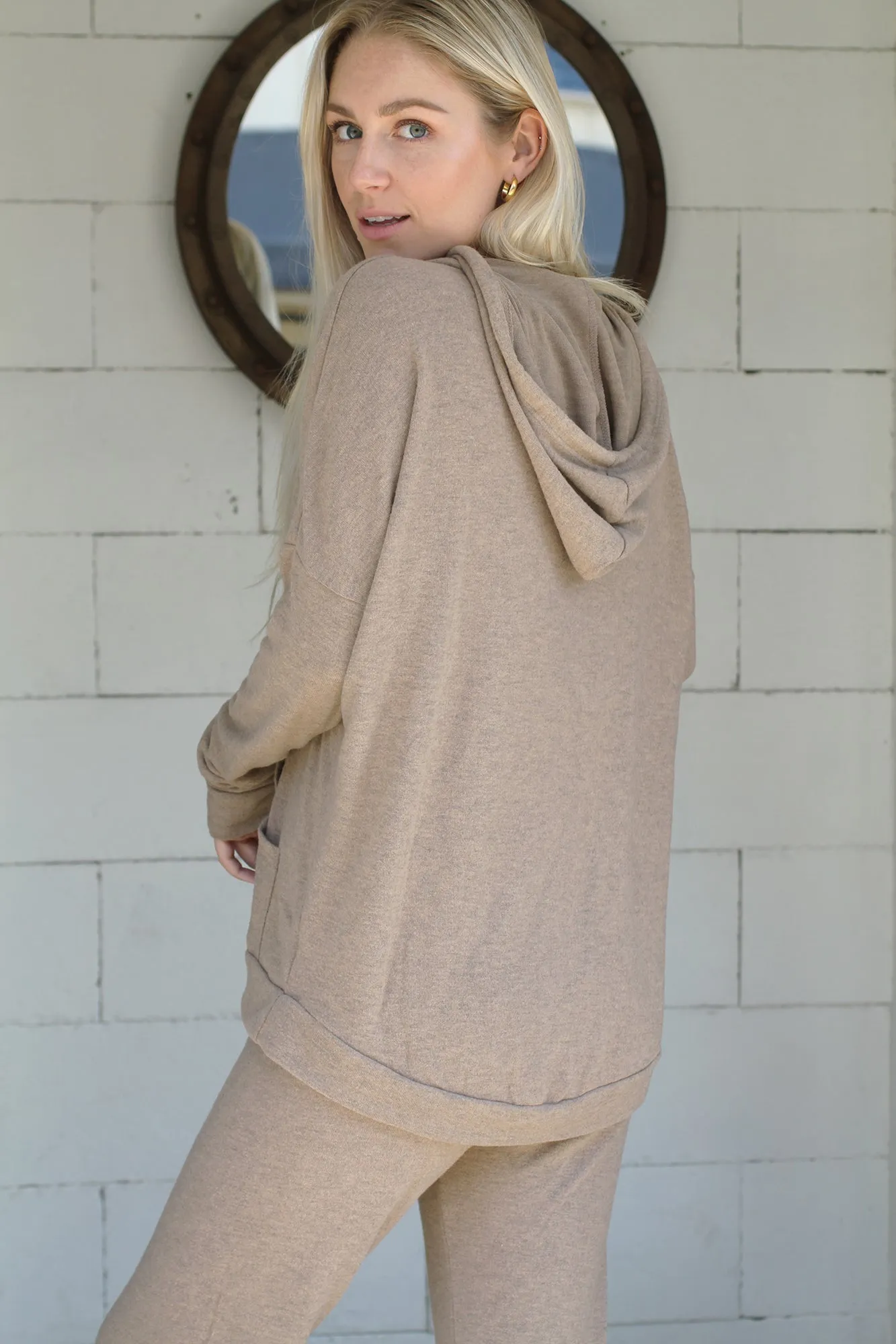 MG L/S Hoodie camel heather