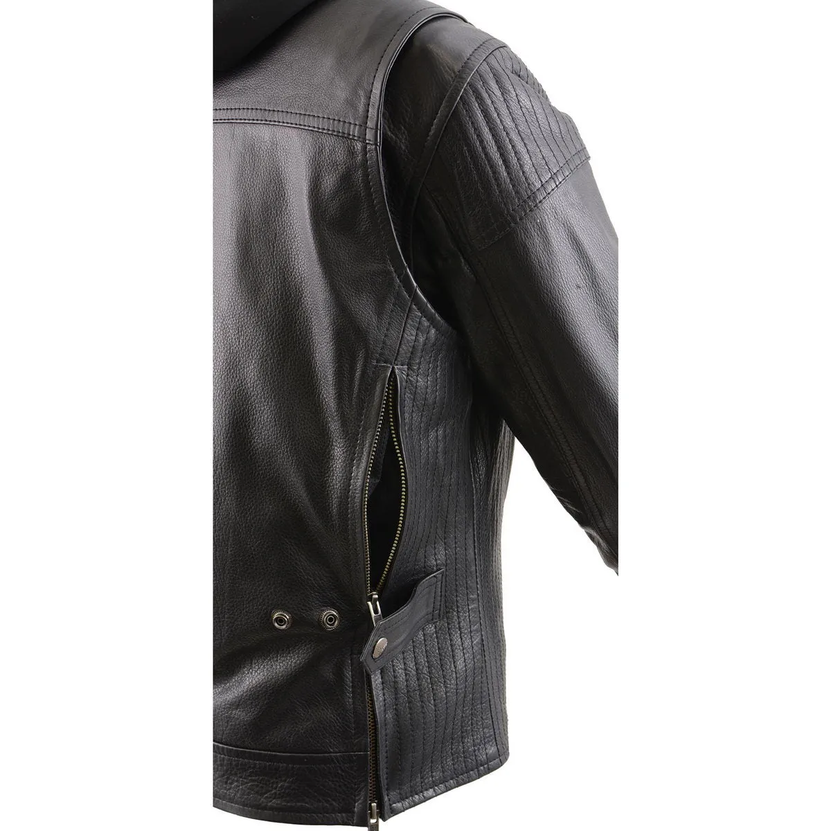 Milwaukee Leather Women's Vented Racer Leather Jacket with Removable