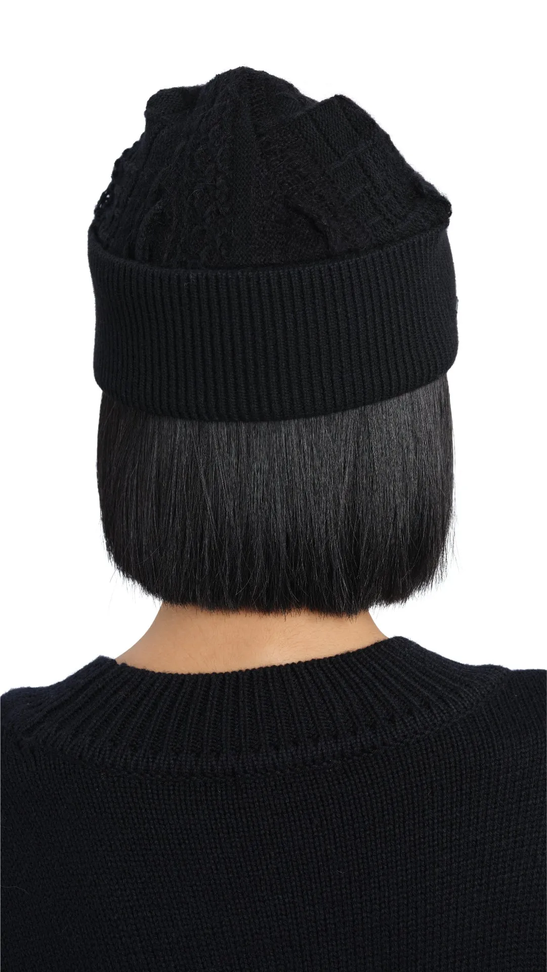 Multi-Yarn Patterned Knit Beanie