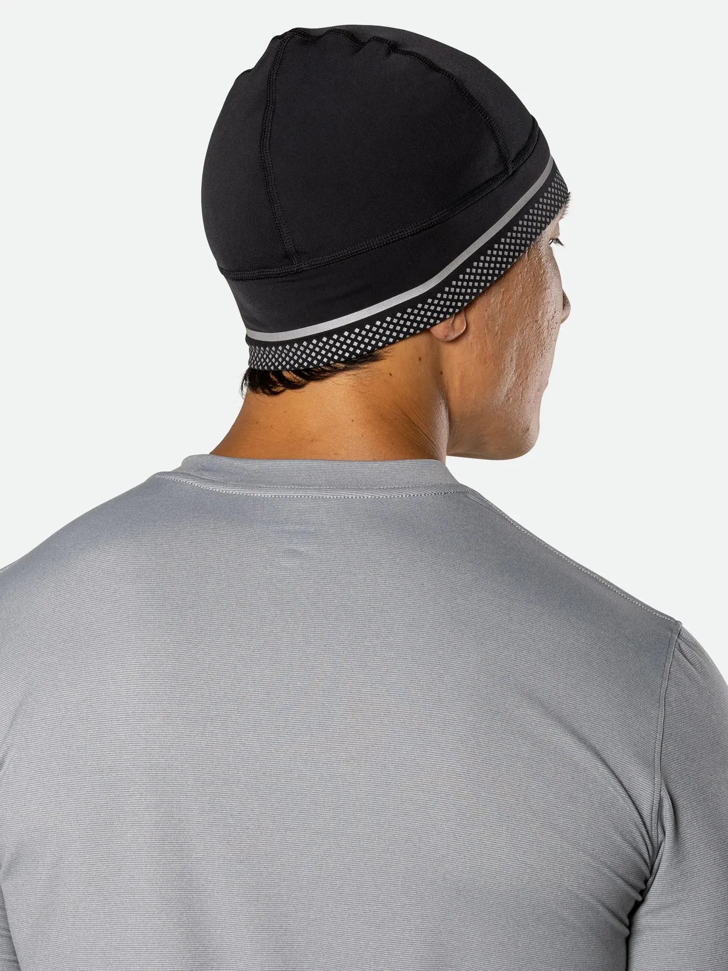 Nathan | HyperNight Reflective Beanie | Black/Geo