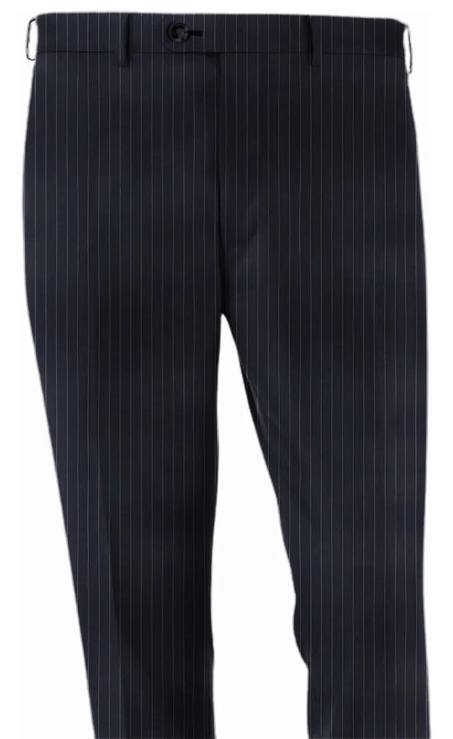 Navy Blue Chalk Stripe Pants