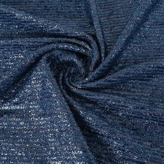 Navy Fancy Tweed Fabric 1521