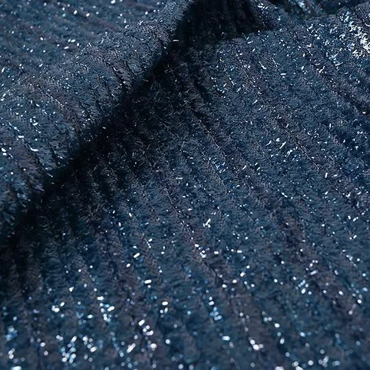 Navy Fancy Tweed Fabric 1521