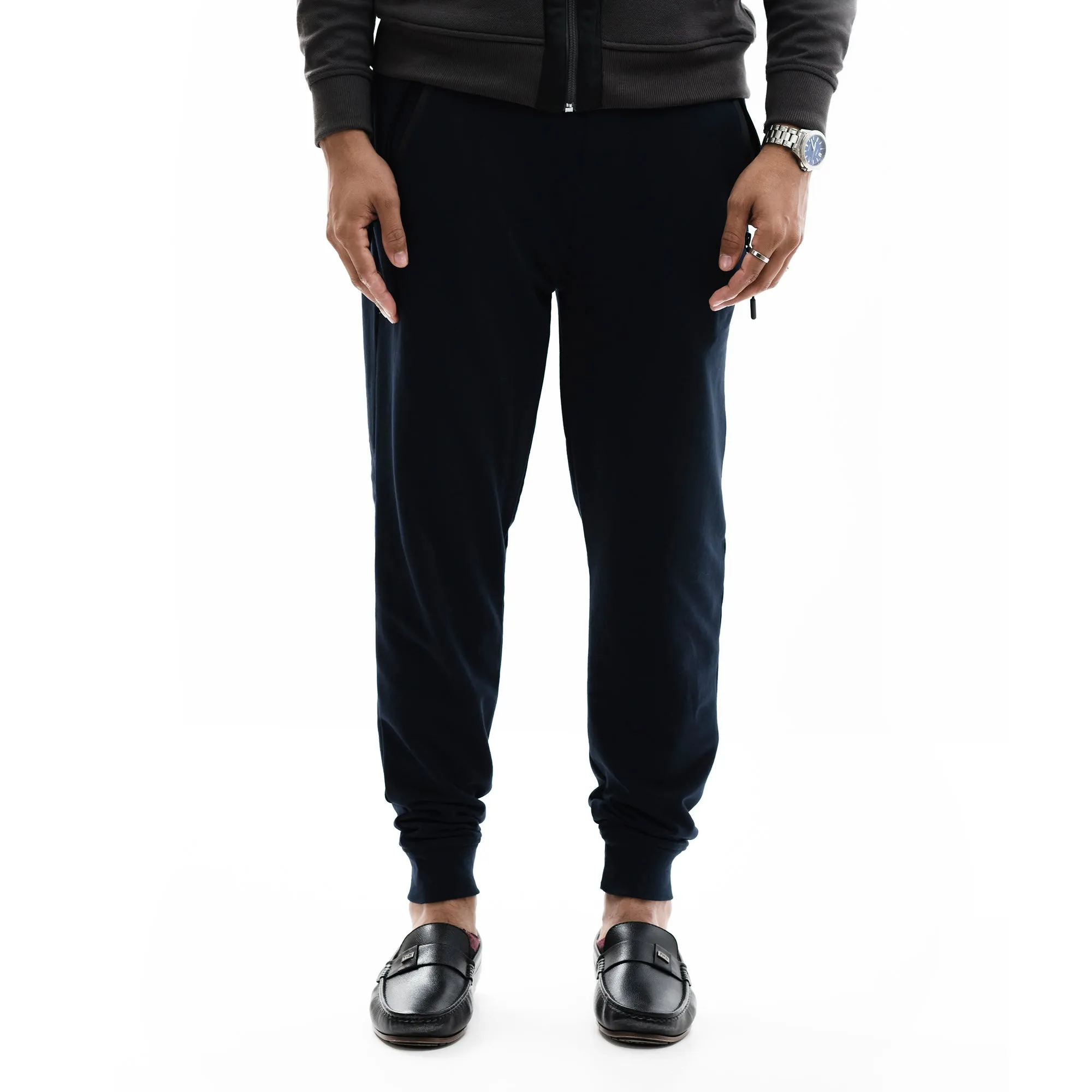 Navy Slim-Fit Jogger Pants