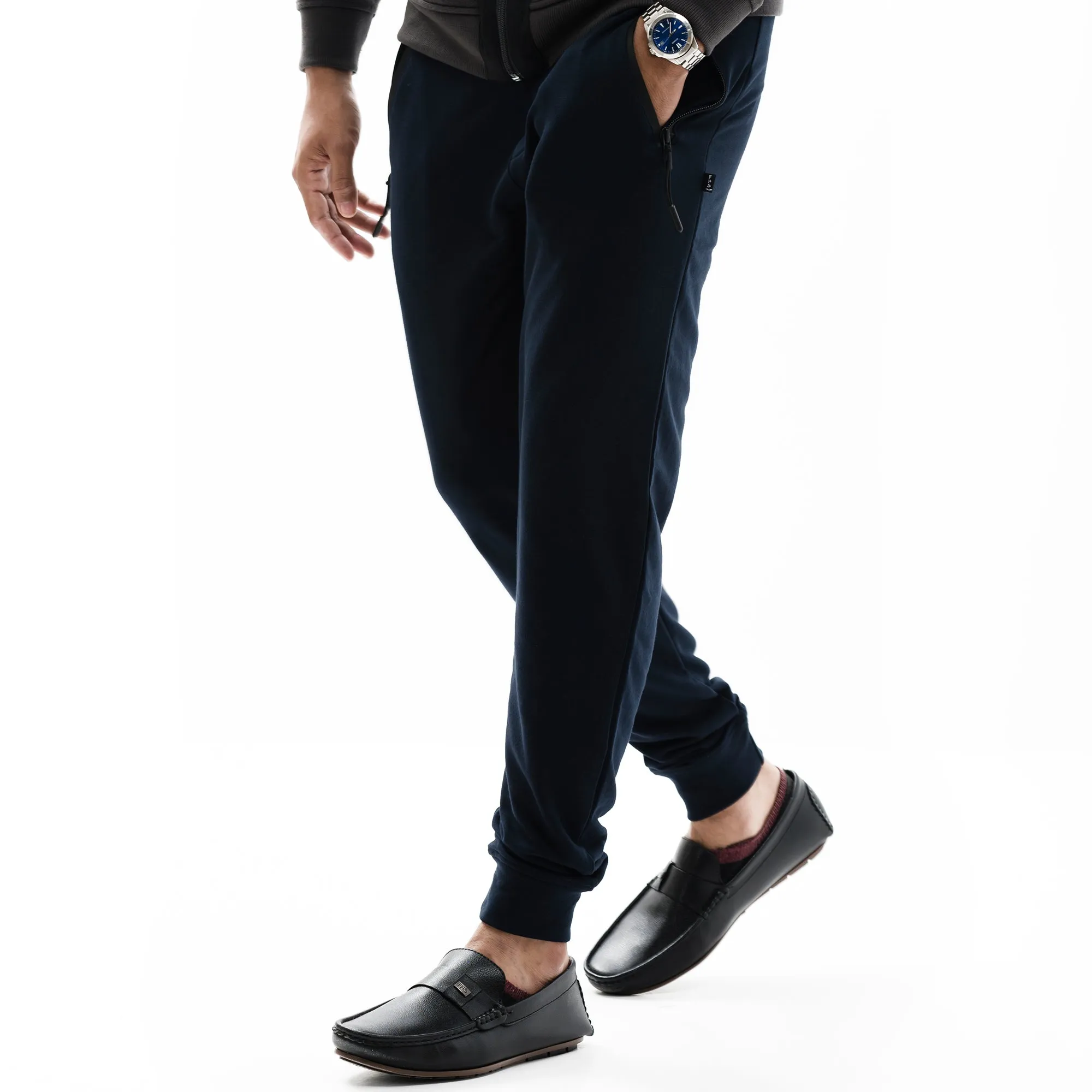 Navy Slim-Fit Jogger Pants