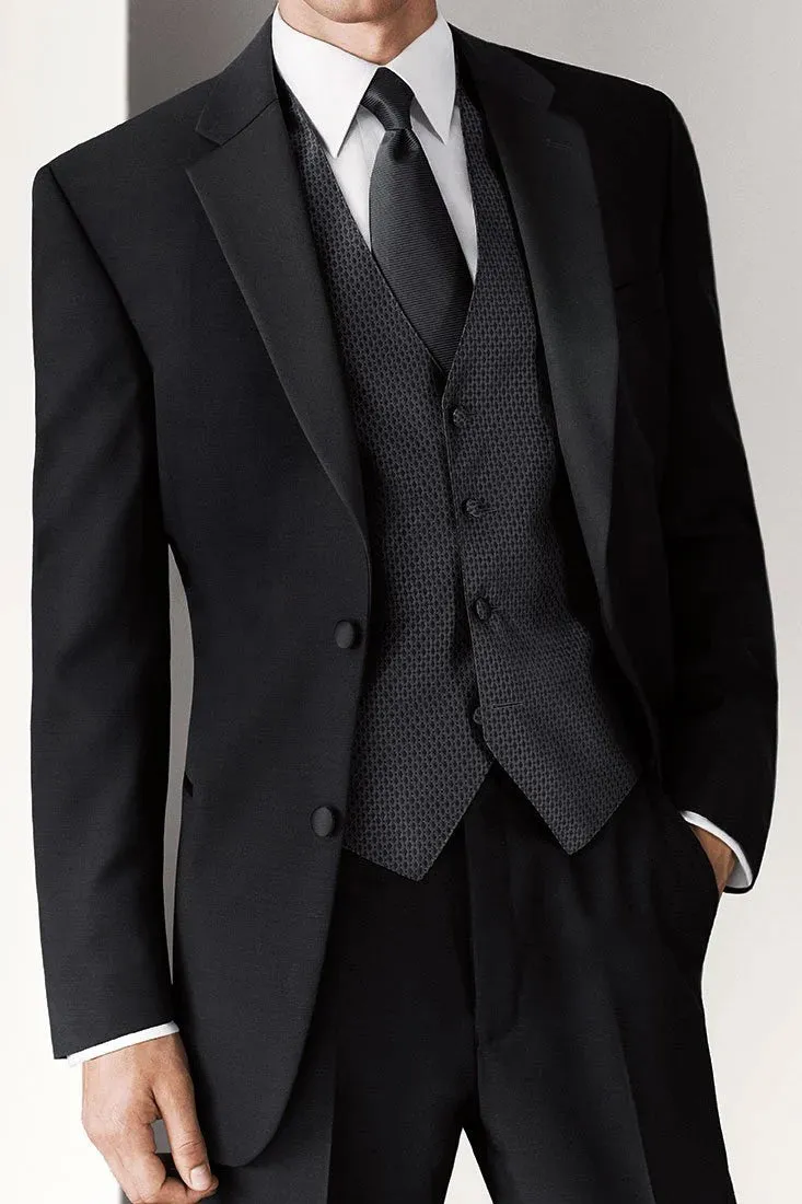 New Caravelli Black 2 Piece Regular Fit Tuxedo