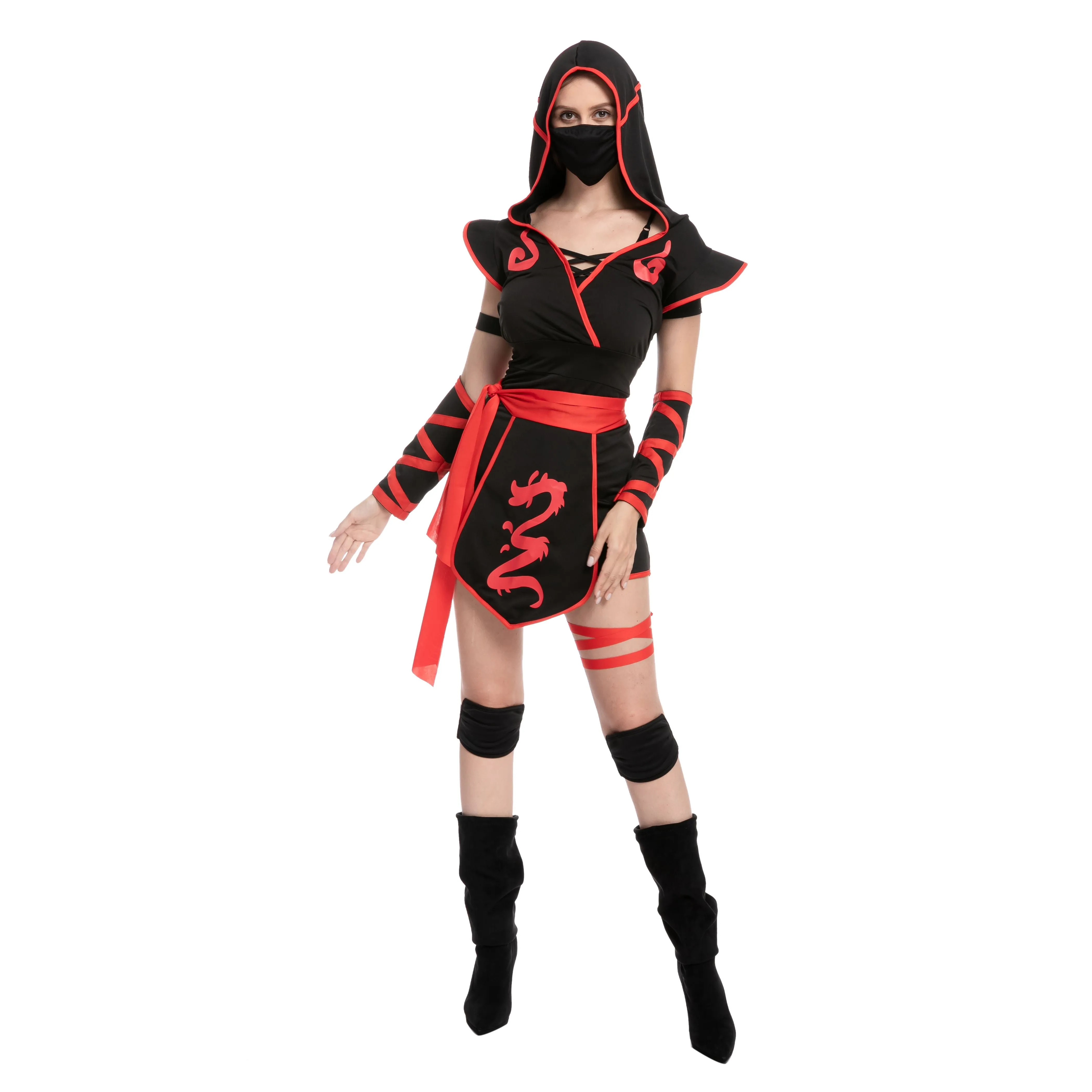 Ninja Short Pants Costume for Women - Adult