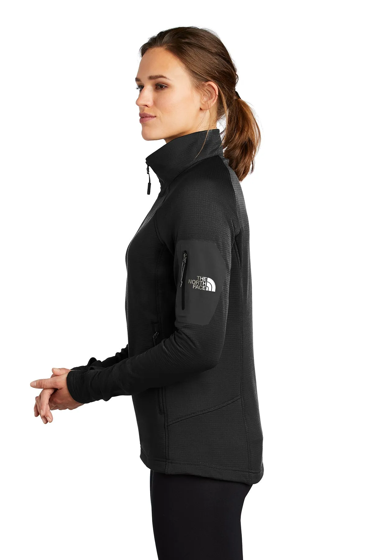 North Face Ladies Mountain Peaks Full-Zip Fleece Jacket TNF Black