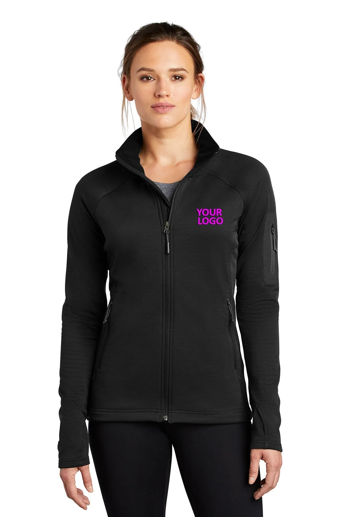 North Face Ladies Mountain Peaks Full-Zip Fleece Jacket TNF Black