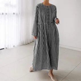 On The Riviera Plaid Maxi Dress