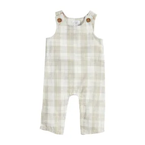 PLAID LONGALL & BIB SET