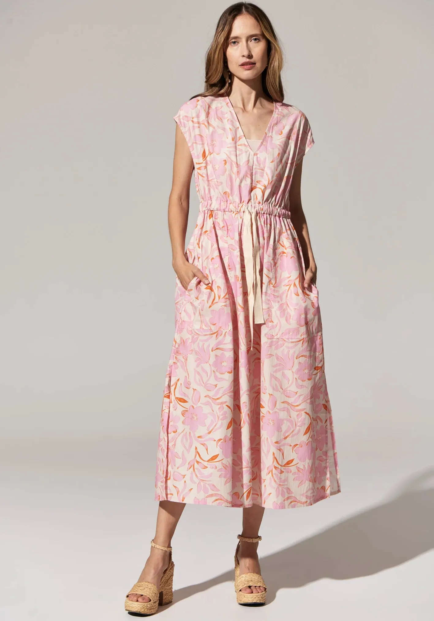 POL Sara Tie Dress in Sara Print