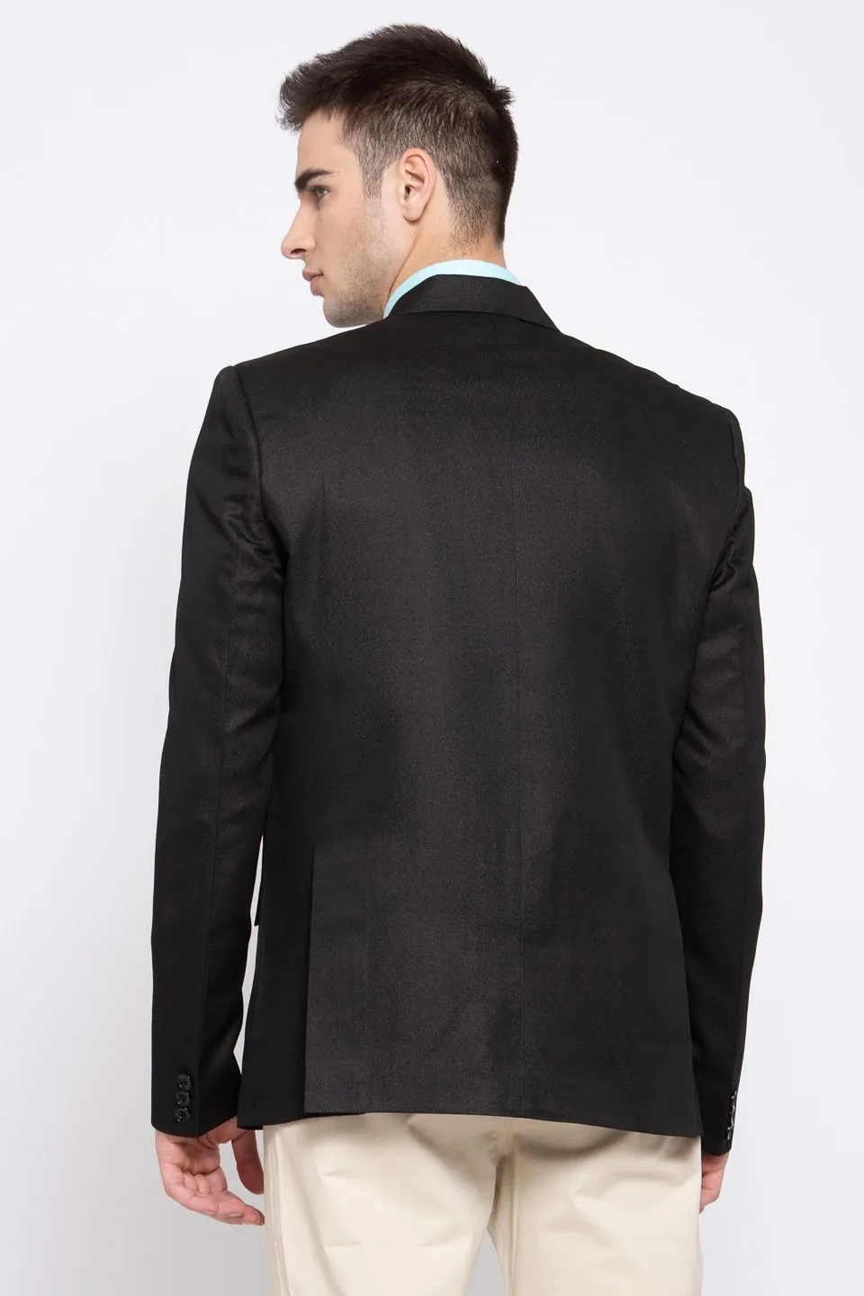 Poly Blend Black Blazer