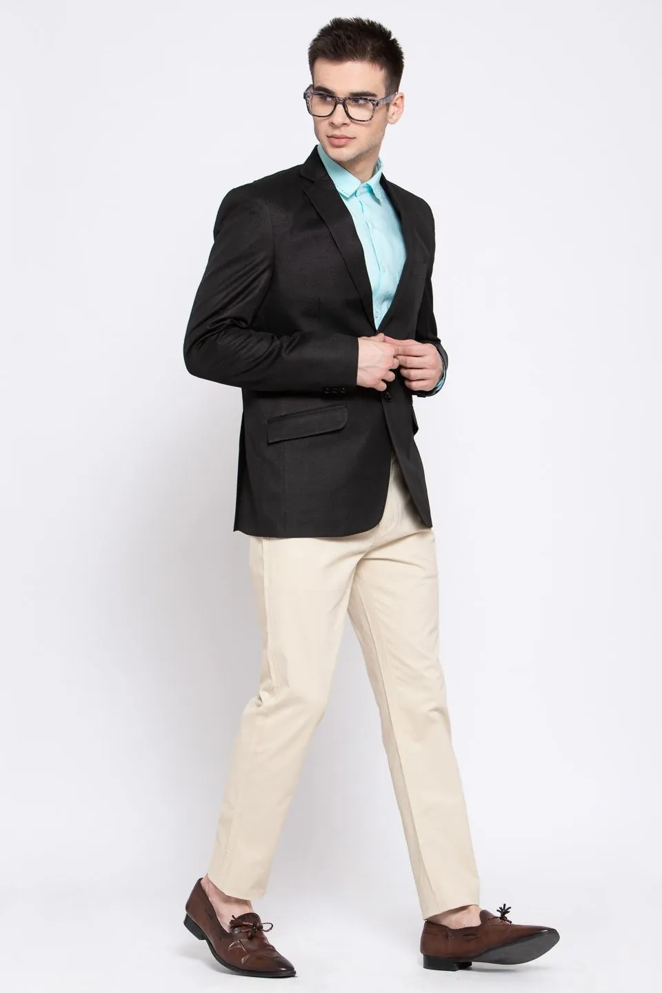 Poly Blend Black Blazer