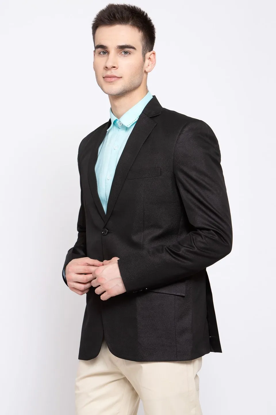 Poly Blend Black Blazer