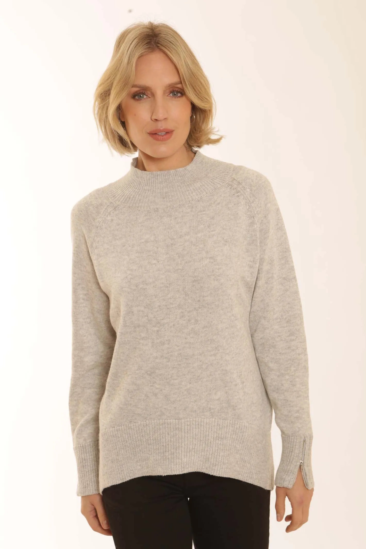 Pomodoro Clothing High Neck Zip Jumper 32351