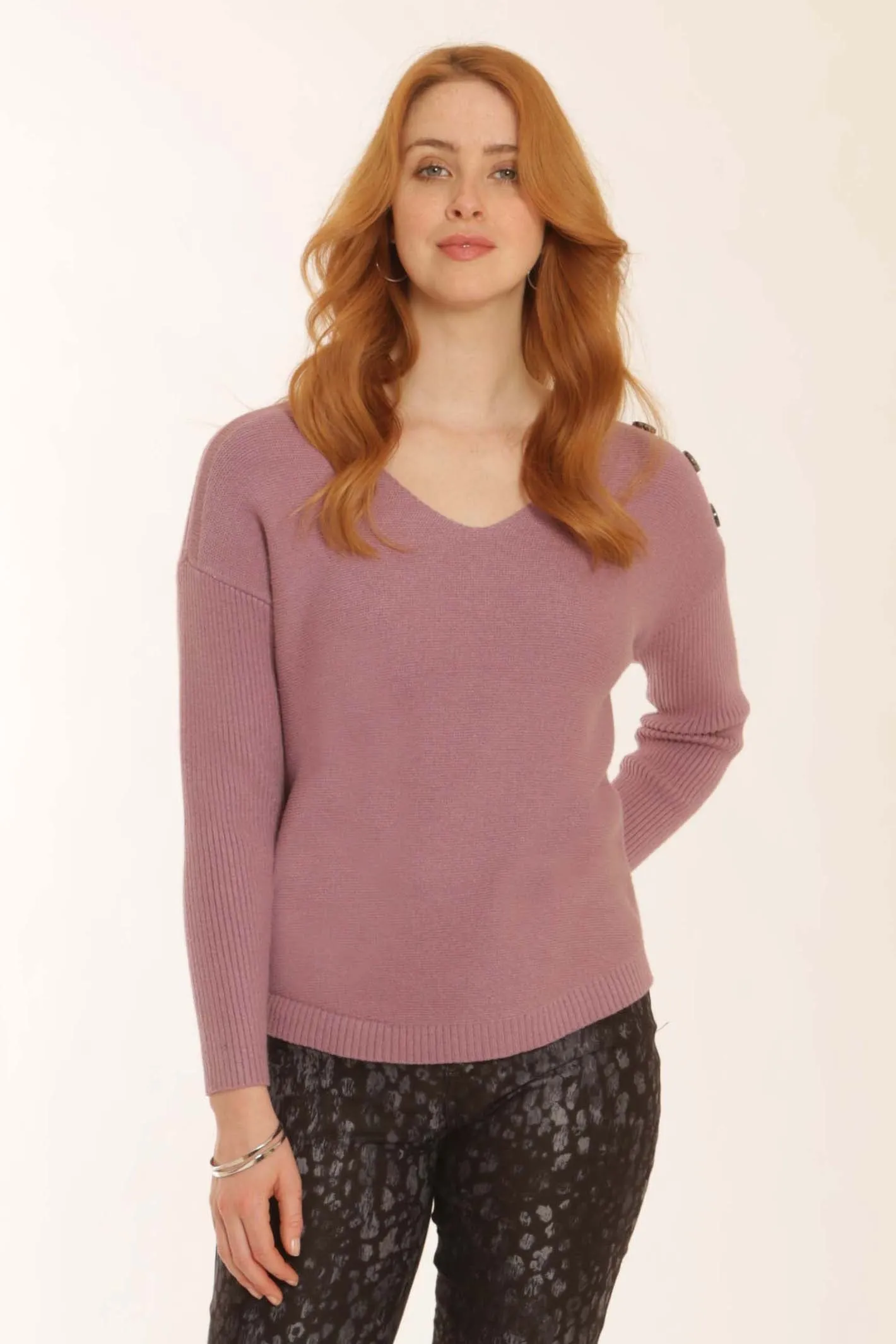 Pomodoro Clothing Shoulder Button Jumper 32256