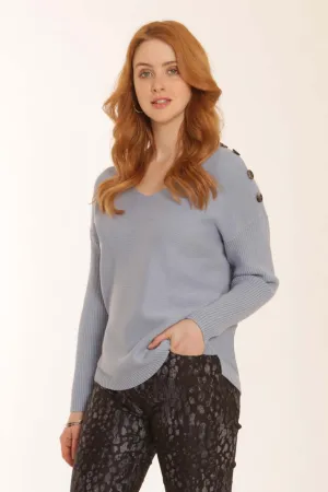 Pomodoro Clothing Shoulder Button Jumper 32256