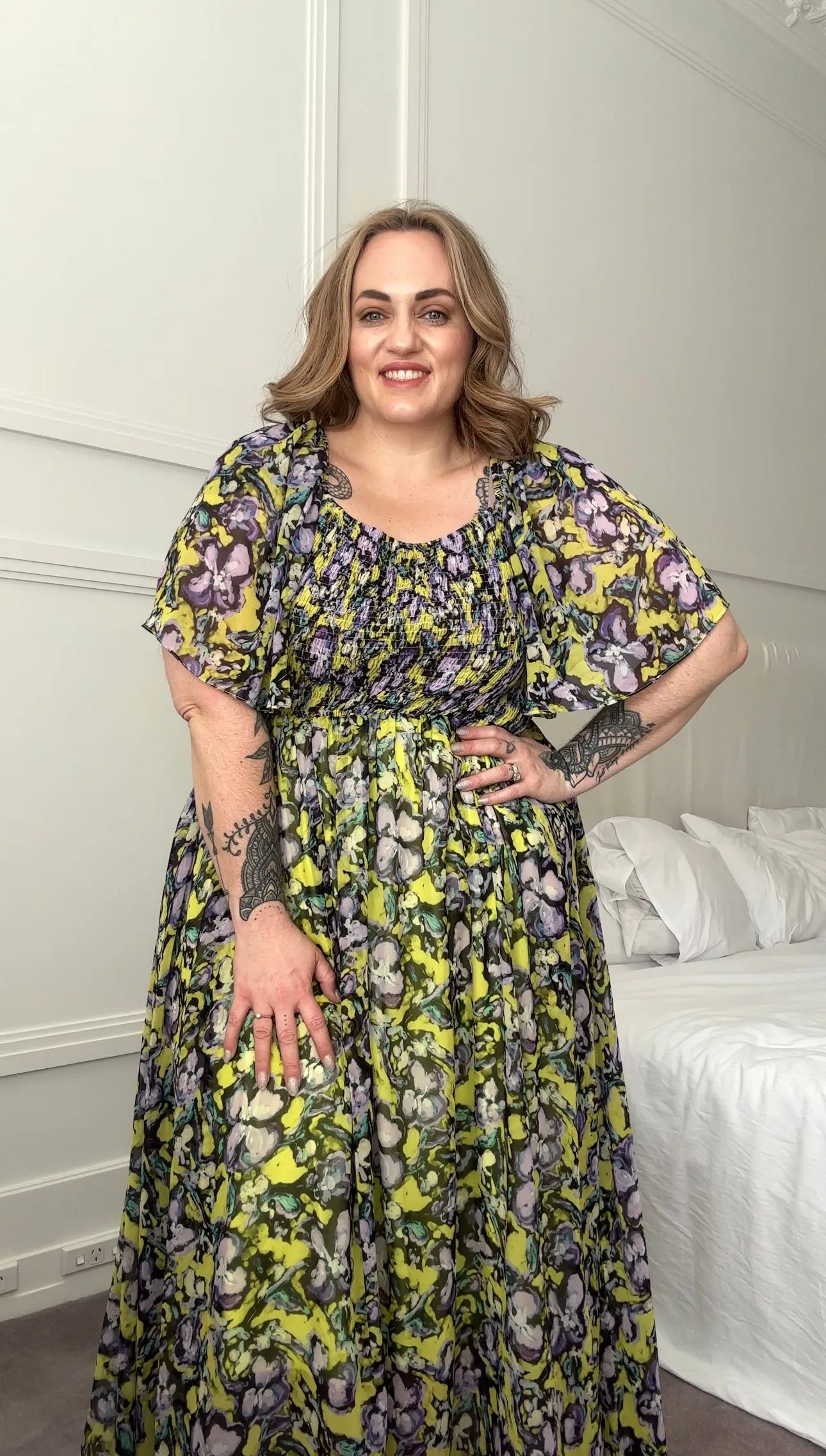 Priscilla Maxi Dress - Neon Floral