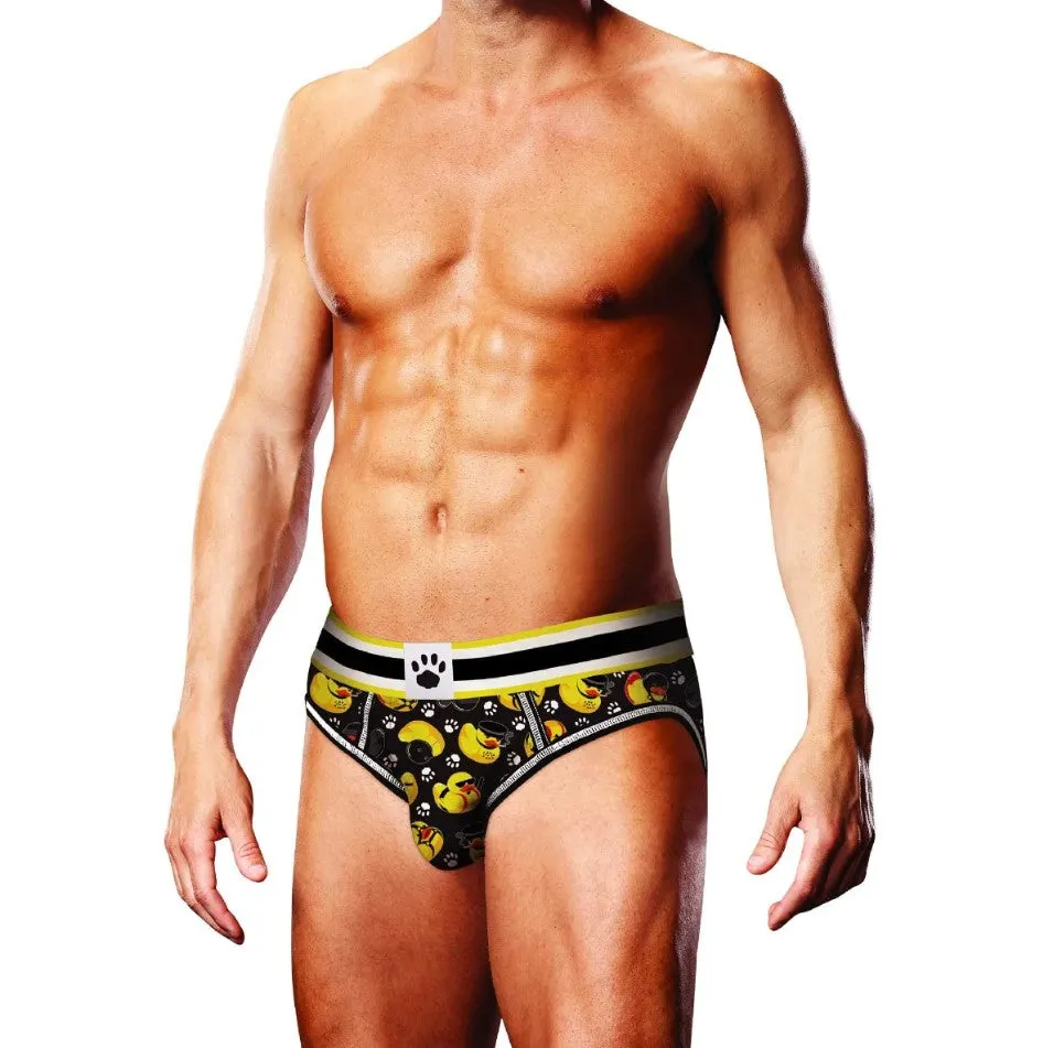 Prowler Rubber Ducks Open Brief - Medium (Black/Yellow)