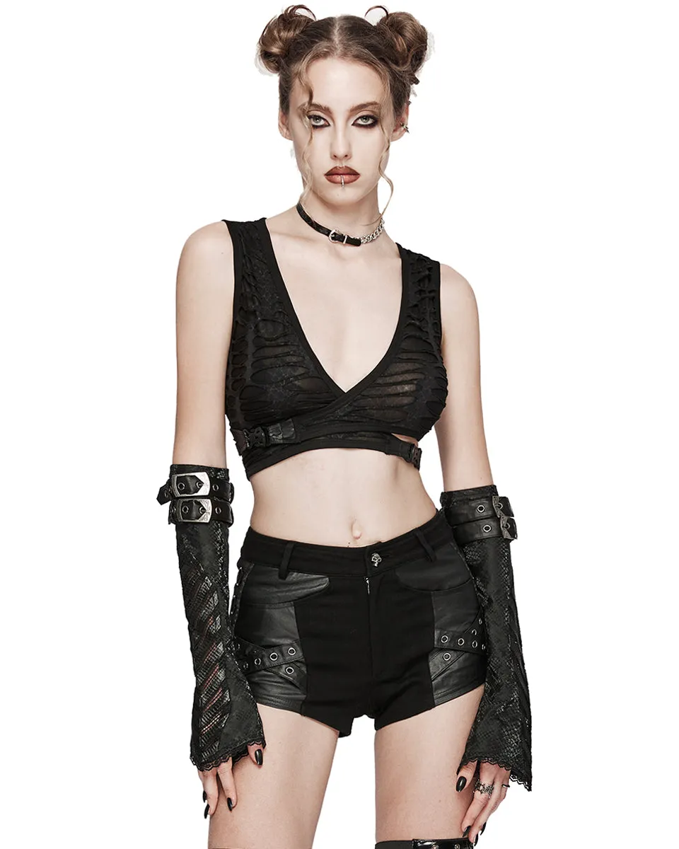 Punk Rave Daily Life Dark Gothic Punk Snakescale Arm Warmers