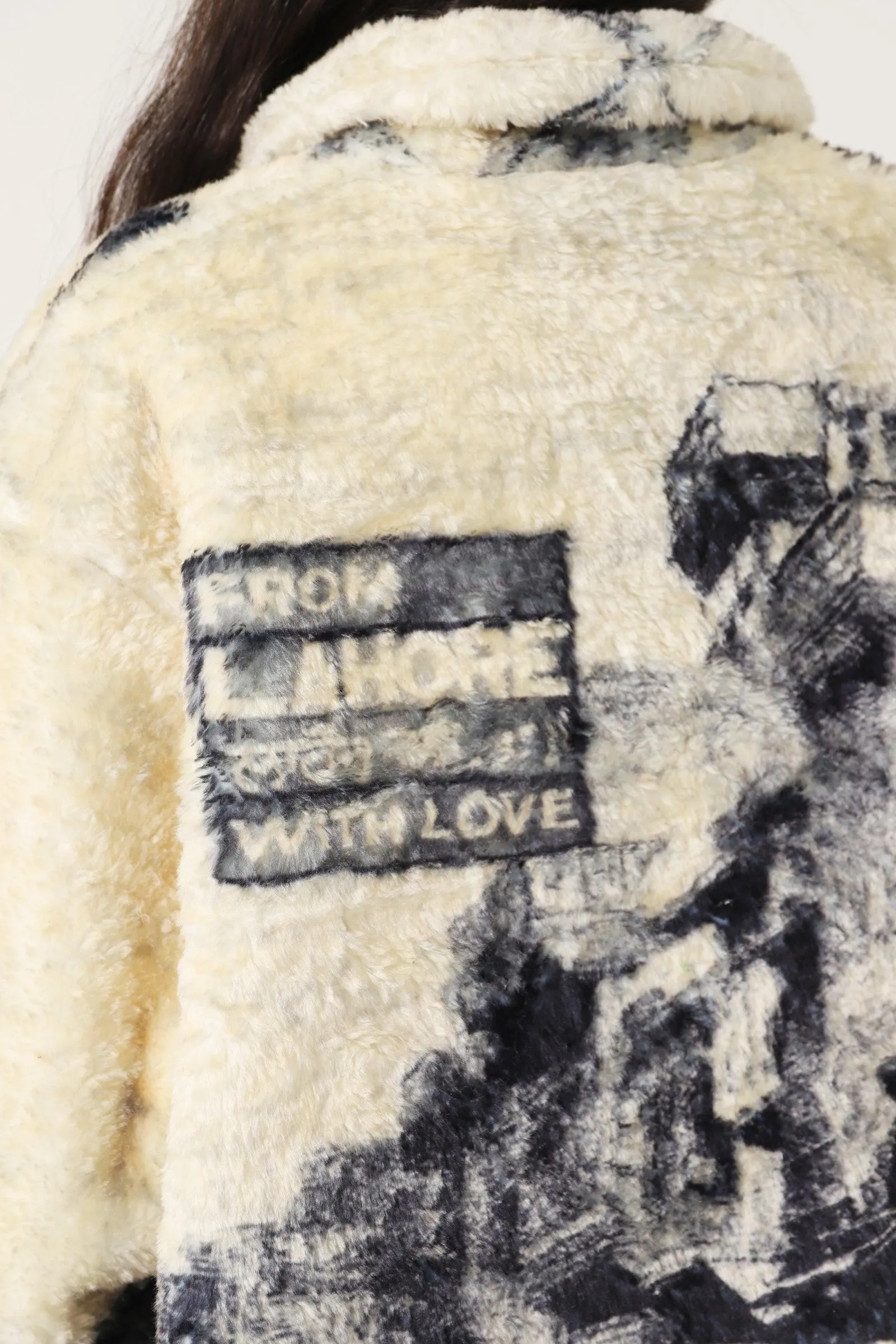 "FROM LAHORE WITH LOVE" SHERPA JACKET