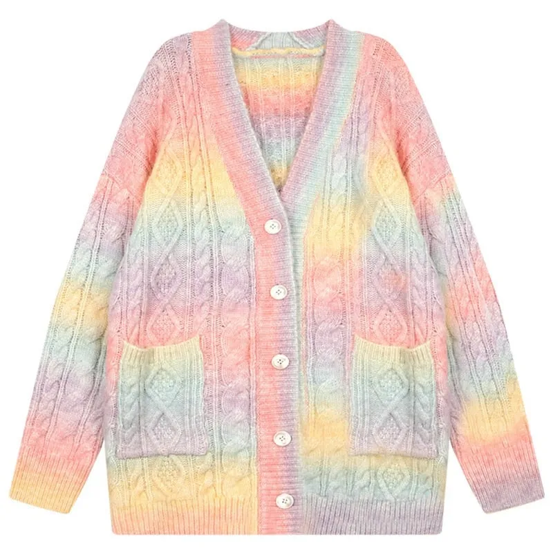 Rainbow Knit Cardigan