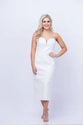 Rebecca Vallance Cora Midi Dress in Ivory