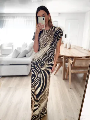 REIGN Maxi Dress - Zebra