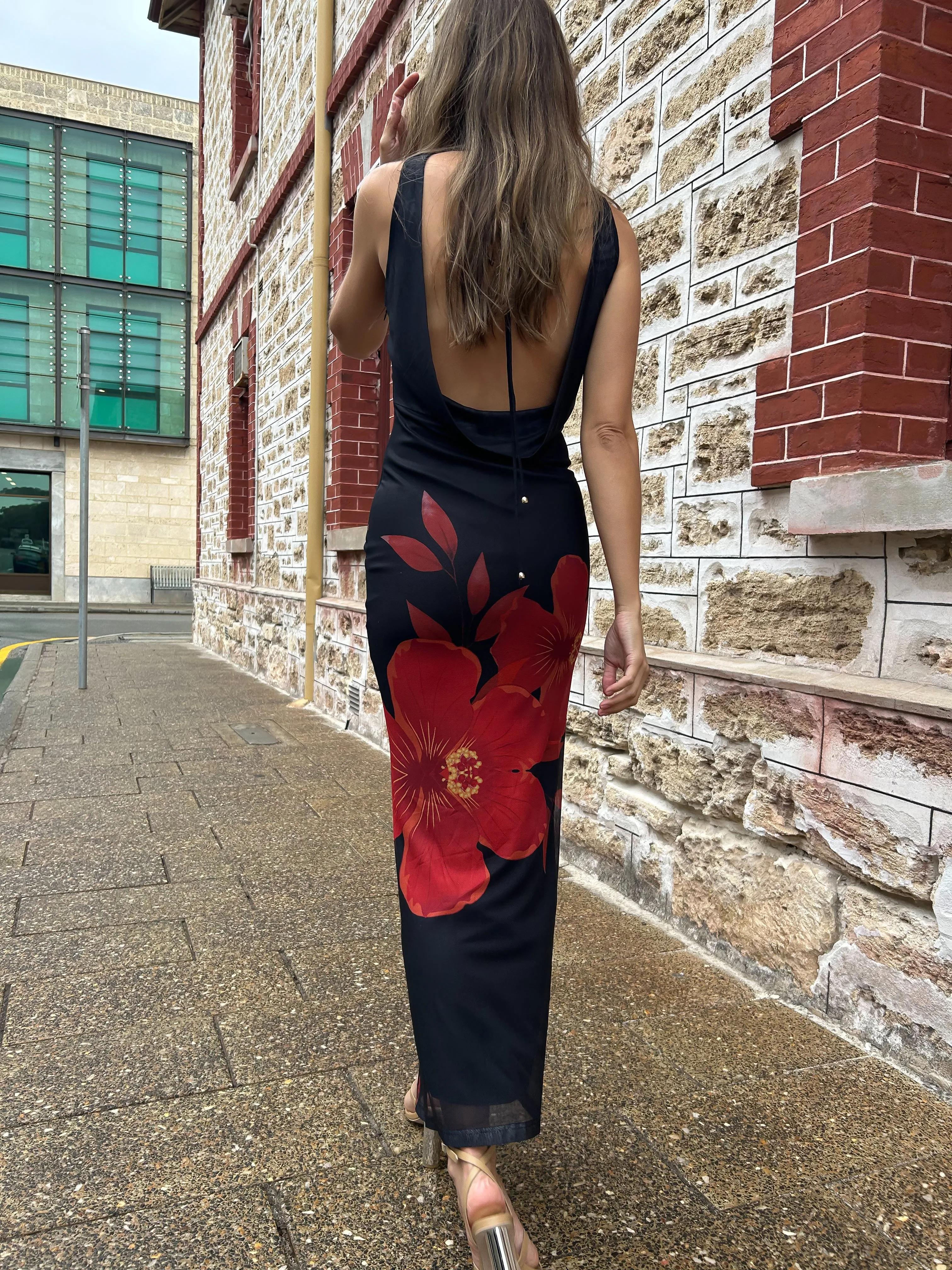 RYAN Maxi Dress - Red/Navy