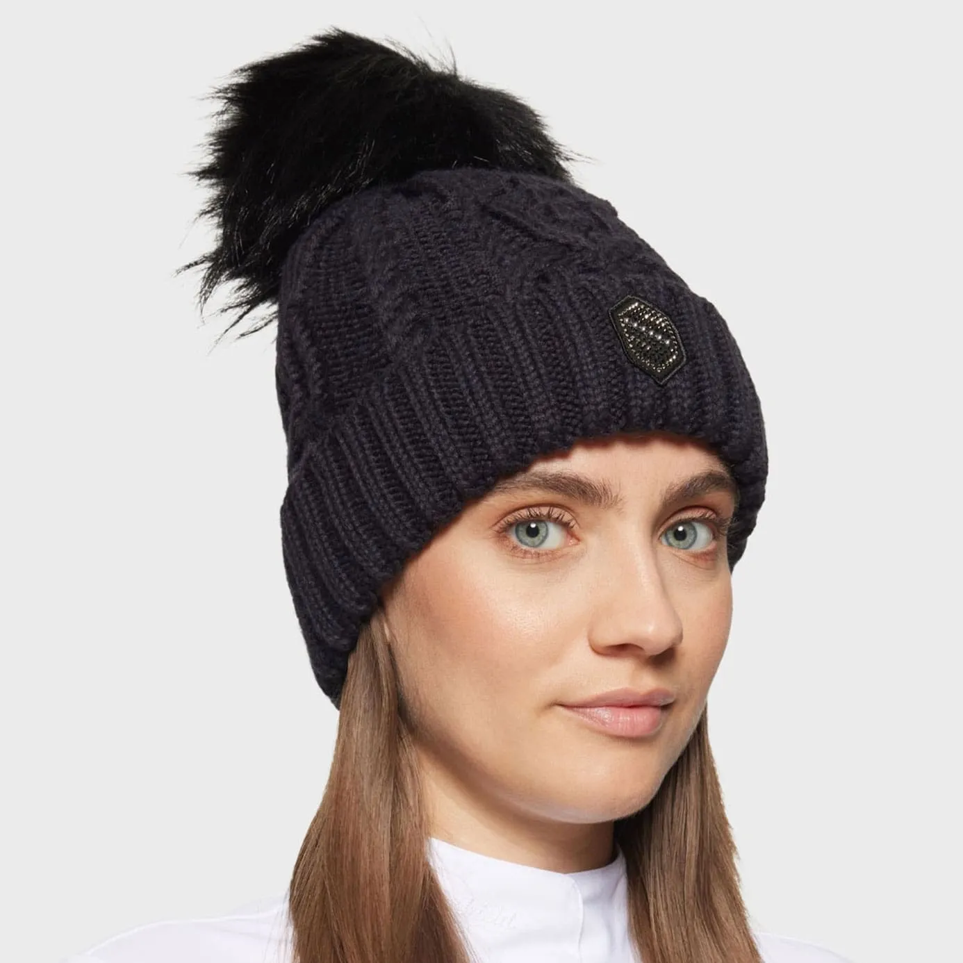 Samshield Nora Pearl Bobble Hat - Navy/Metal Eclipse