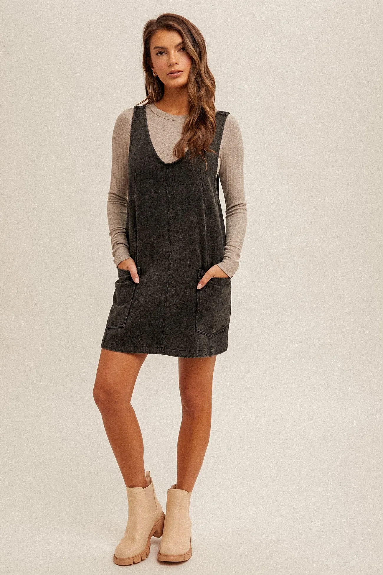 Secret Garden Twill Overall Dress- 2 Colors!