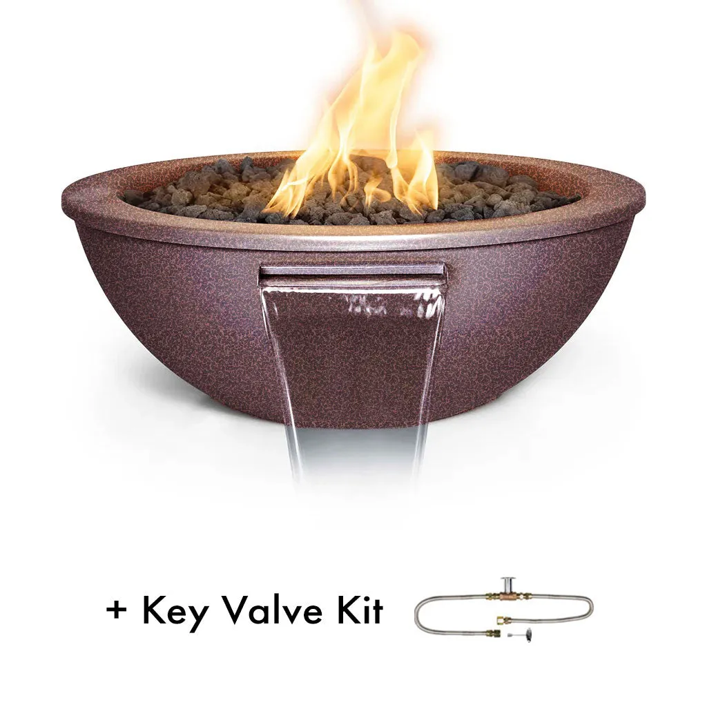 Sedona 27" Fire and Water Bowl, Powder Coated Metal - Pool Feature