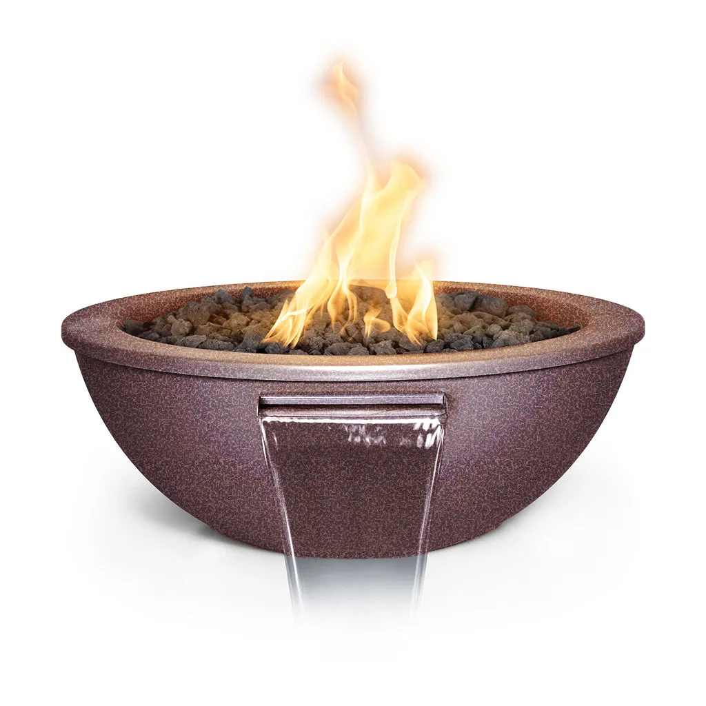 Sedona 27" Fire and Water Bowl, Powder Coated Metal - Pool Feature