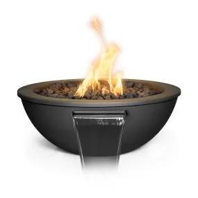 Sedona 27" Fire and Water Bowl, Powder Coated Metal - Pool Feature