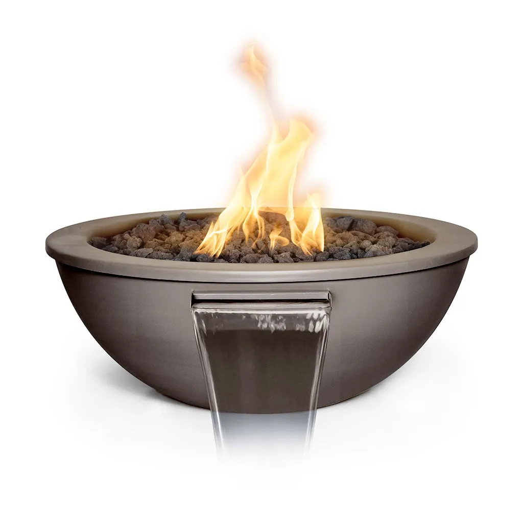 Sedona 27" Fire and Water Bowl, Powder Coated Metal - Pool Feature