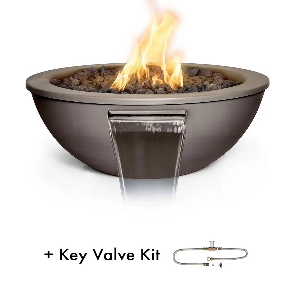 Sedona 27" Fire and Water Bowl, Powder Coated Metal - Pool Feature