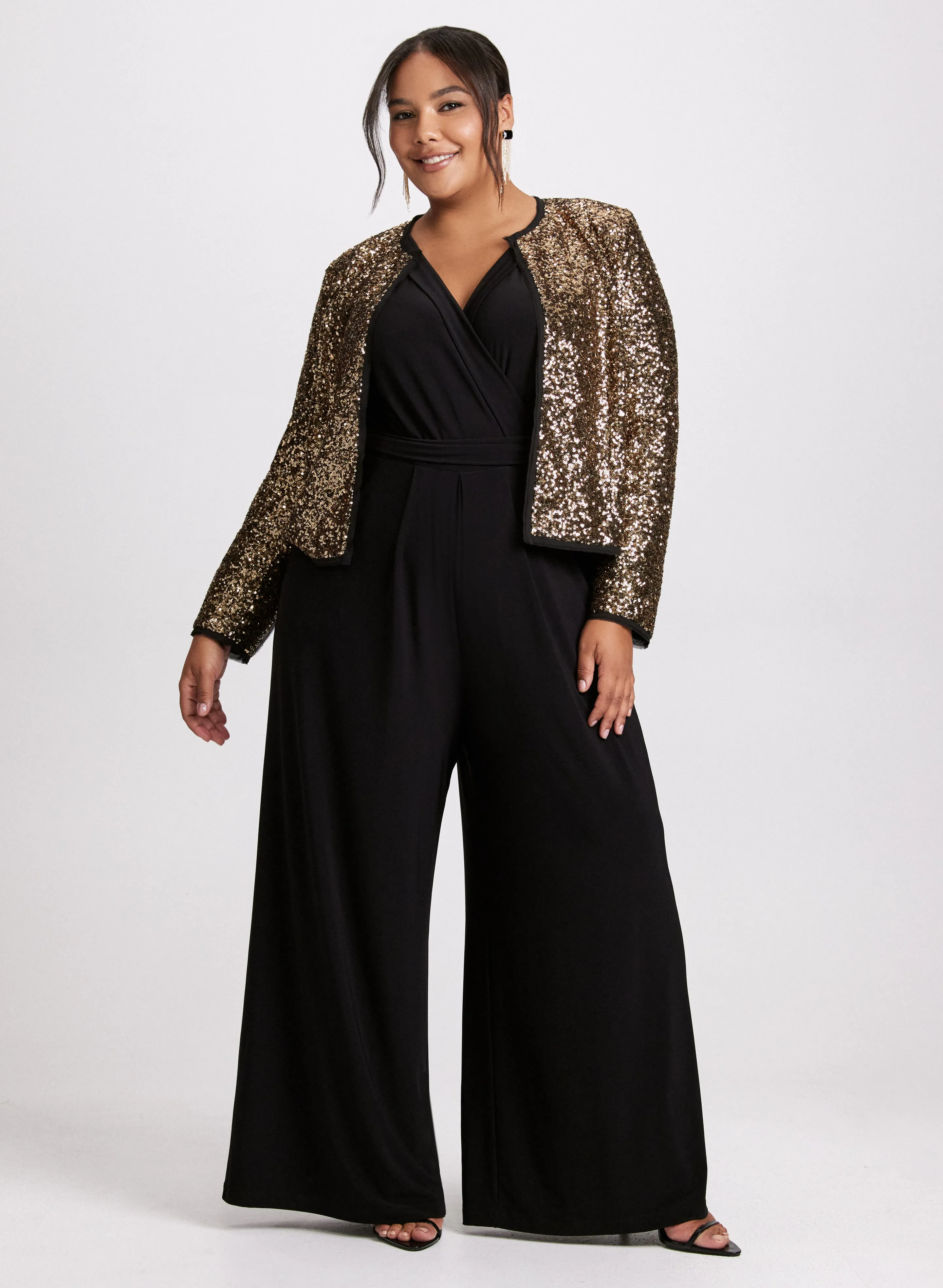 Sequin Chiffon Jacket & Jumpsuit