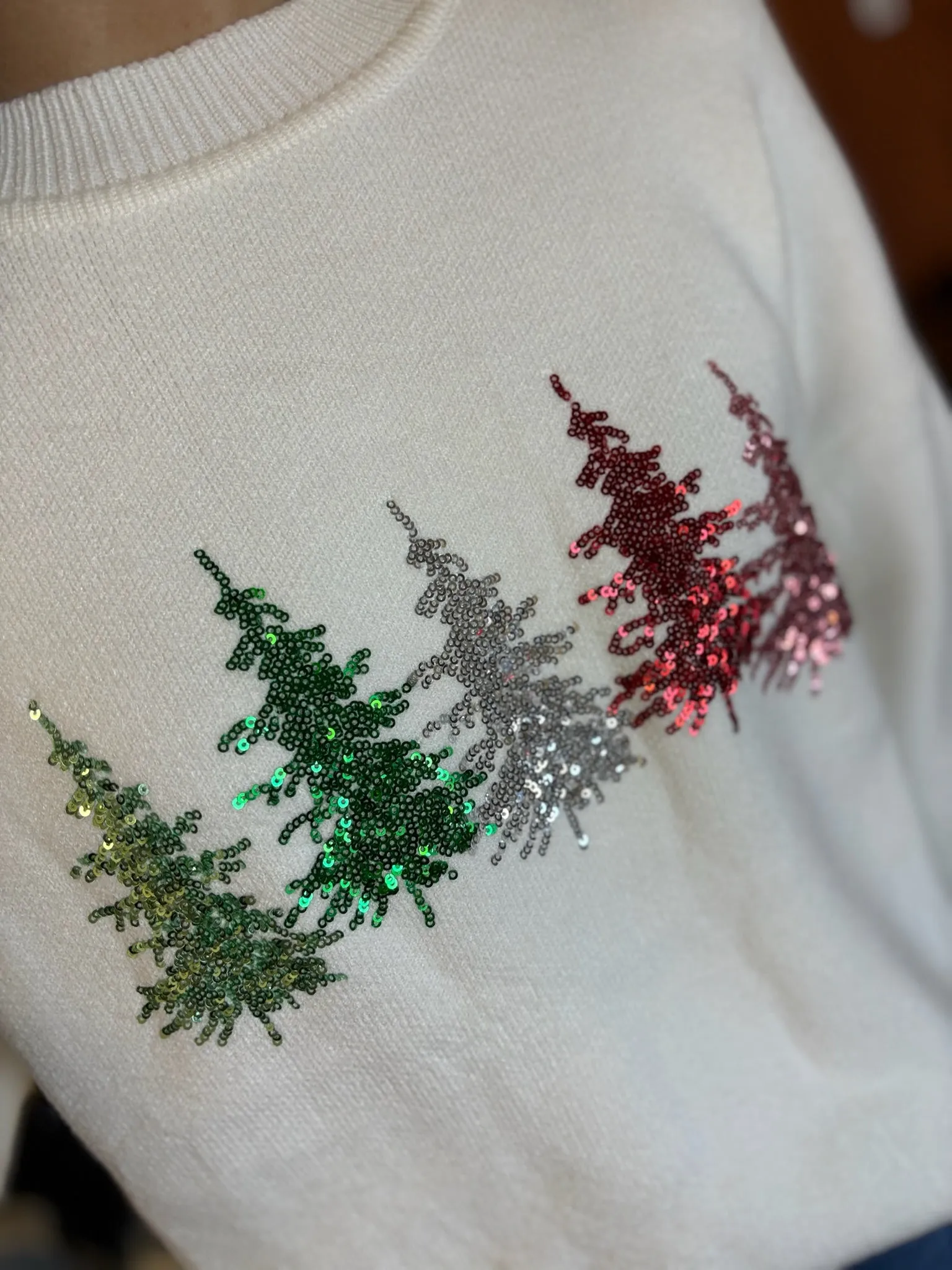 Sequins Christmas Tree Sweater