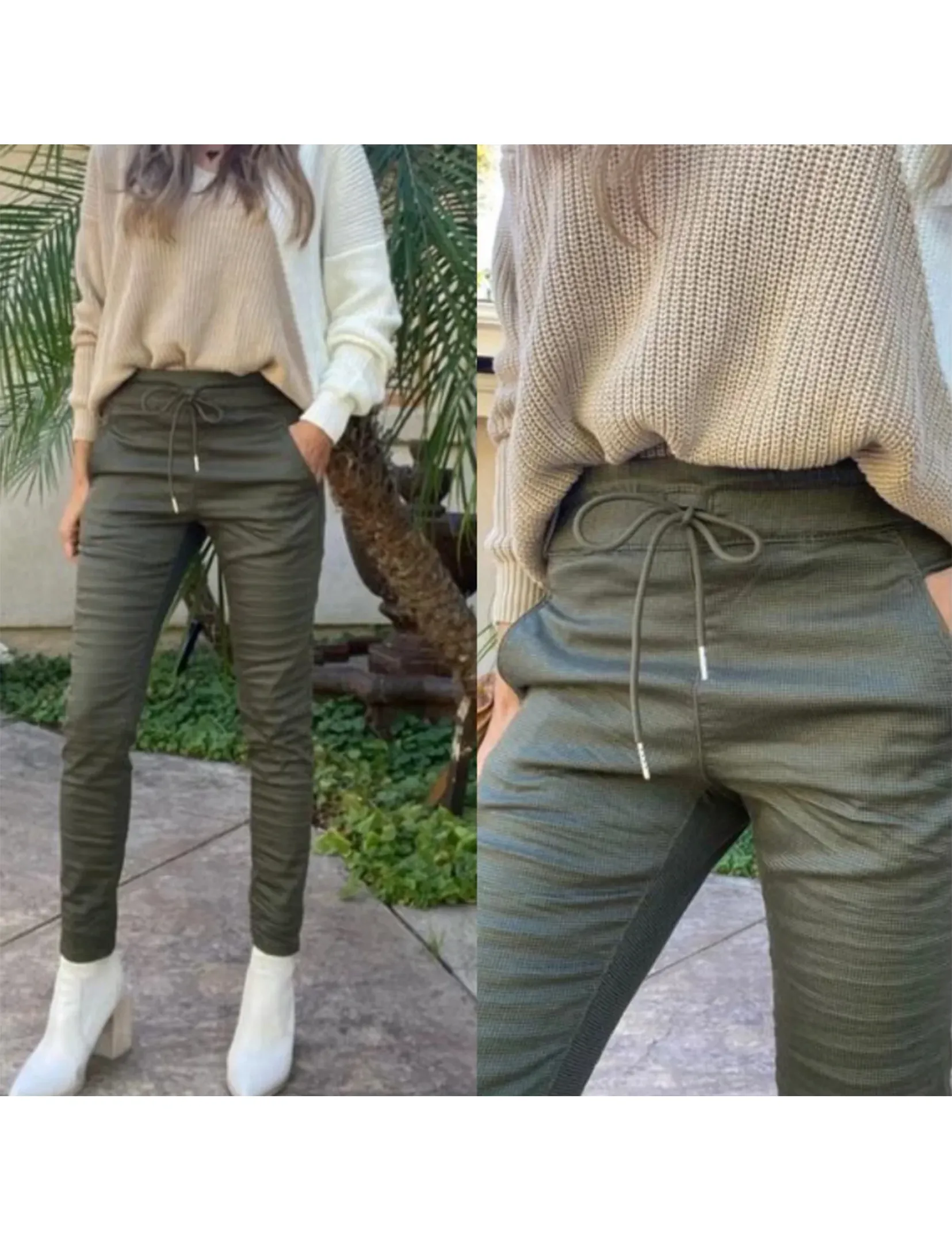 Shely Pant, Olive Pebble