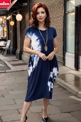 Short Sleeve Tie Dye Dress