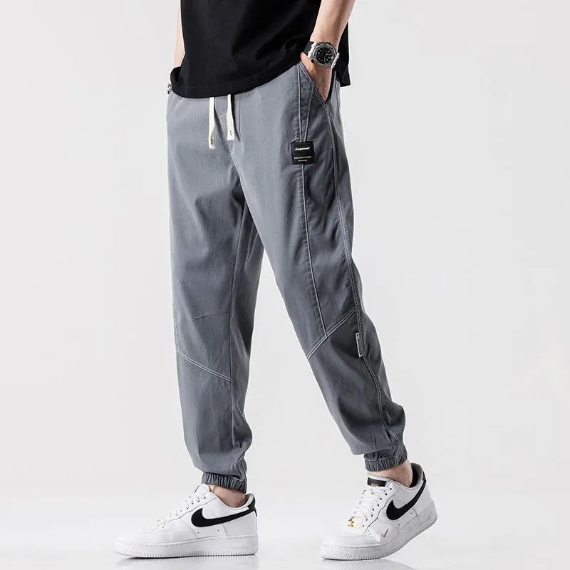 Silky Tapered Loose-Fit Pants