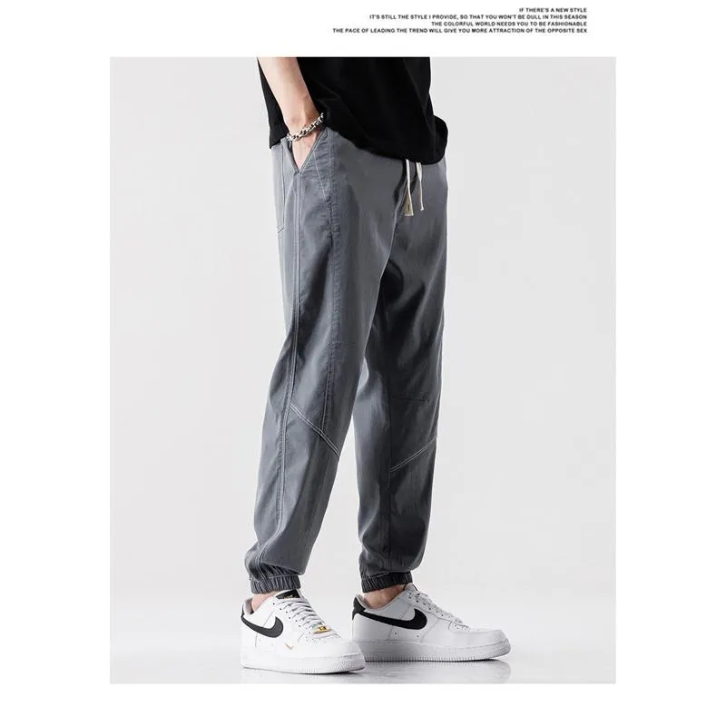 Silky Tapered Loose-Fit Pants