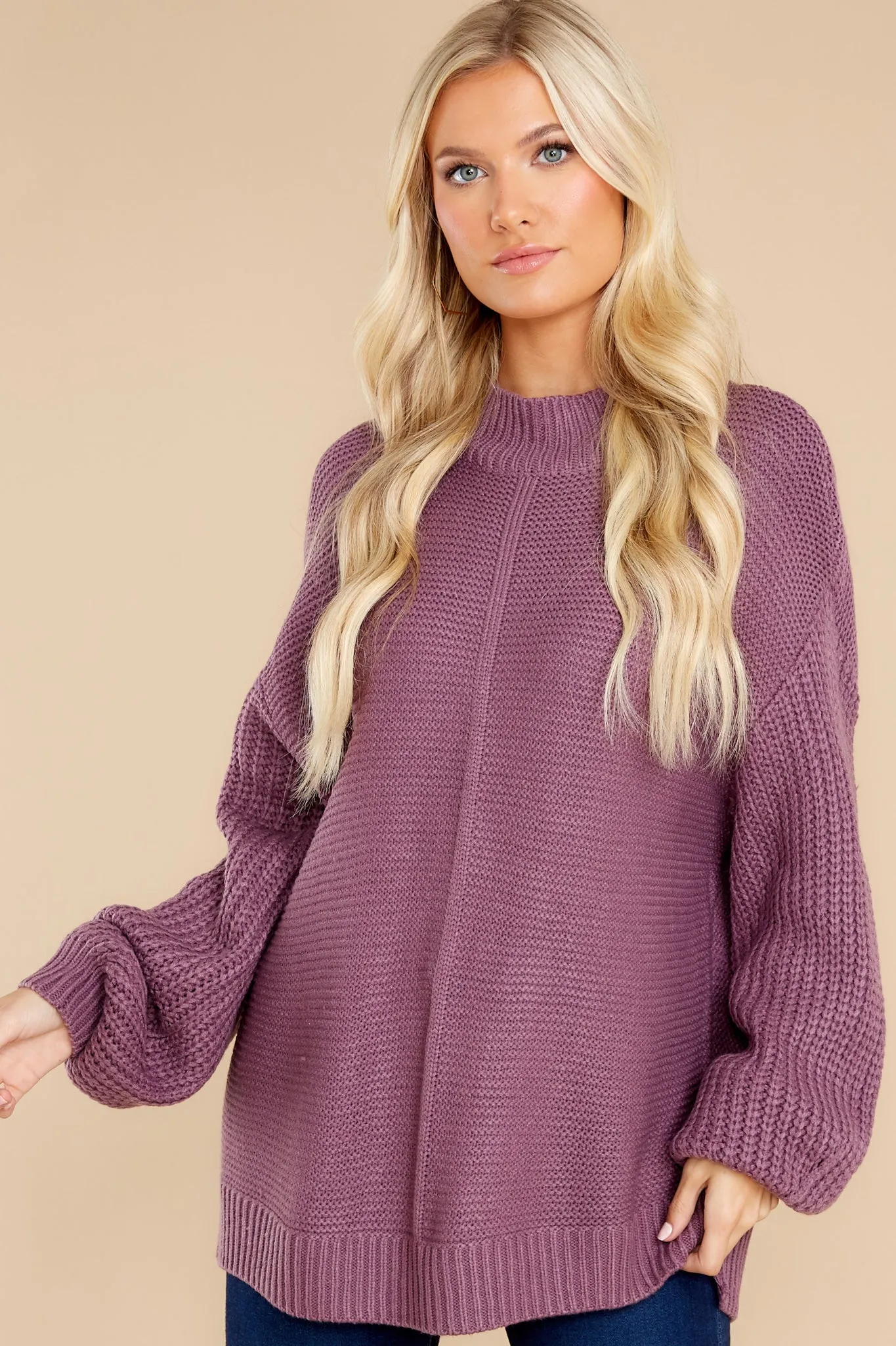 Simplest Moments Dusty Purple Sweater