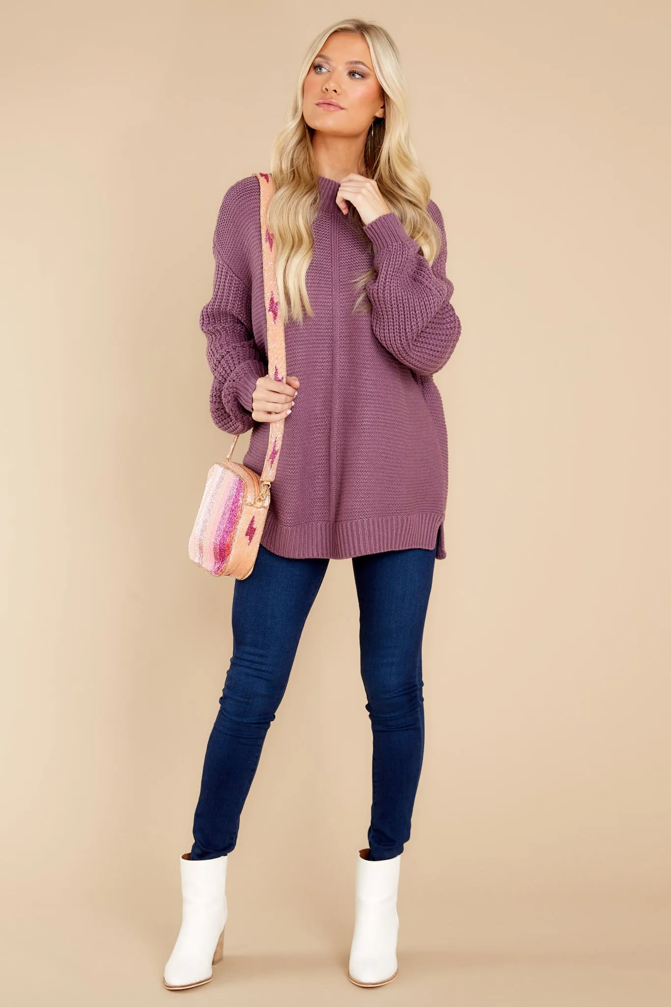 Simplest Moments Dusty Purple Sweater