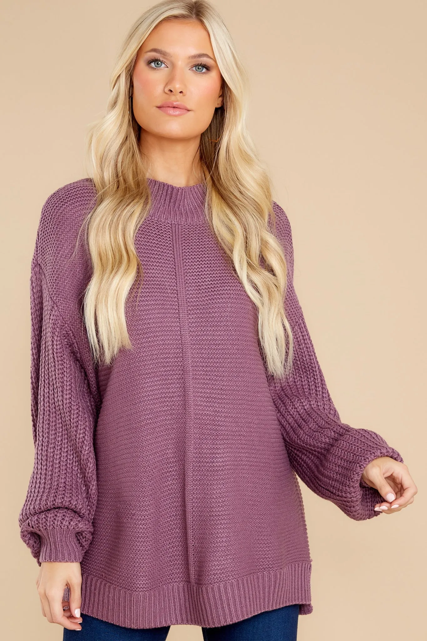 Simplest Moments Dusty Purple Sweater