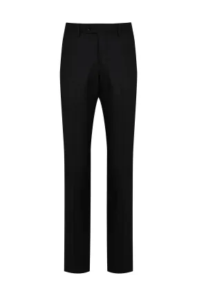 Slim Fit Black Side Pocket Low Waist Dress Pants