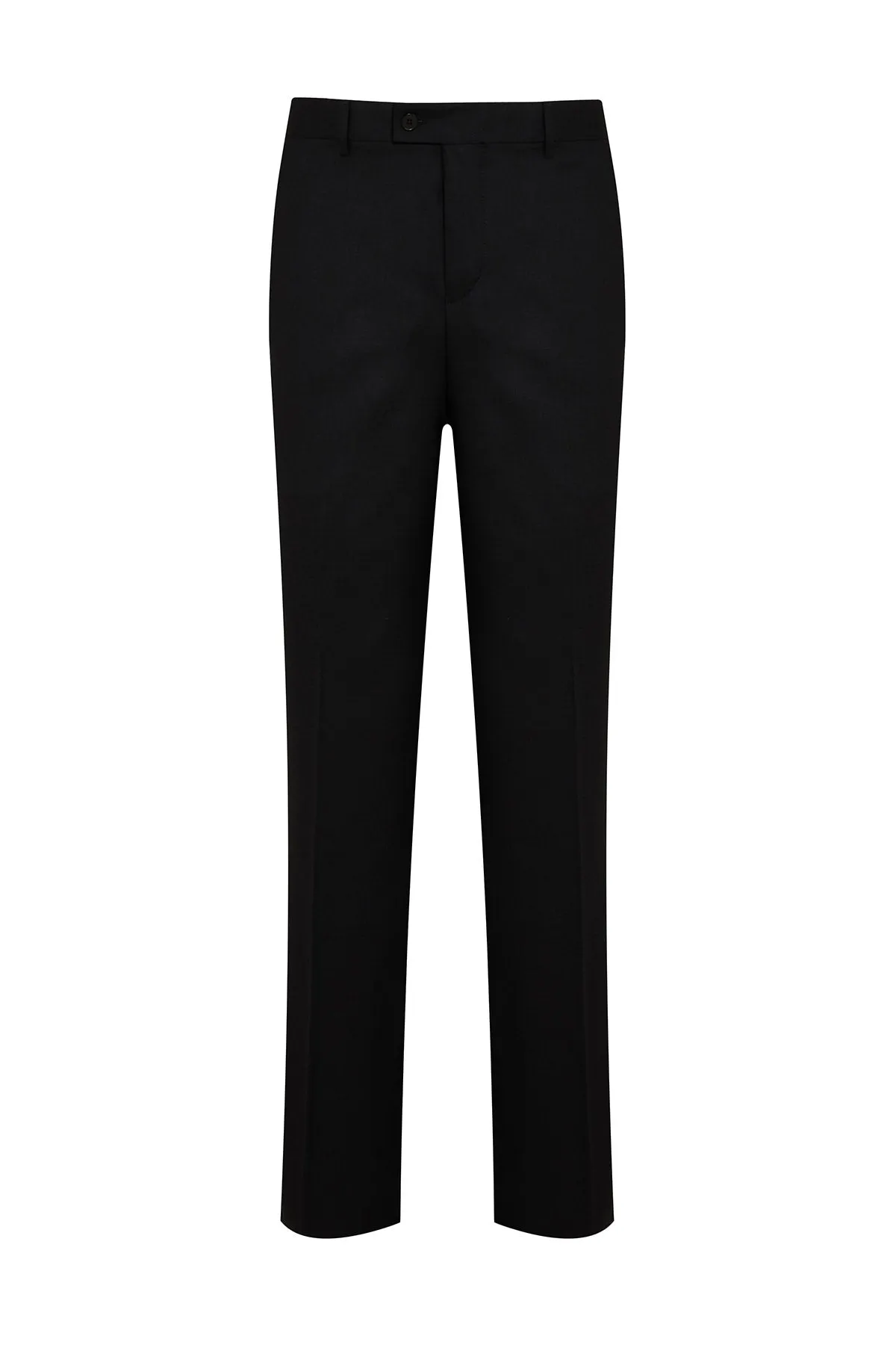 Slim Fit Side Pocket High Waist Unpleated Gray Dress Pants, Black